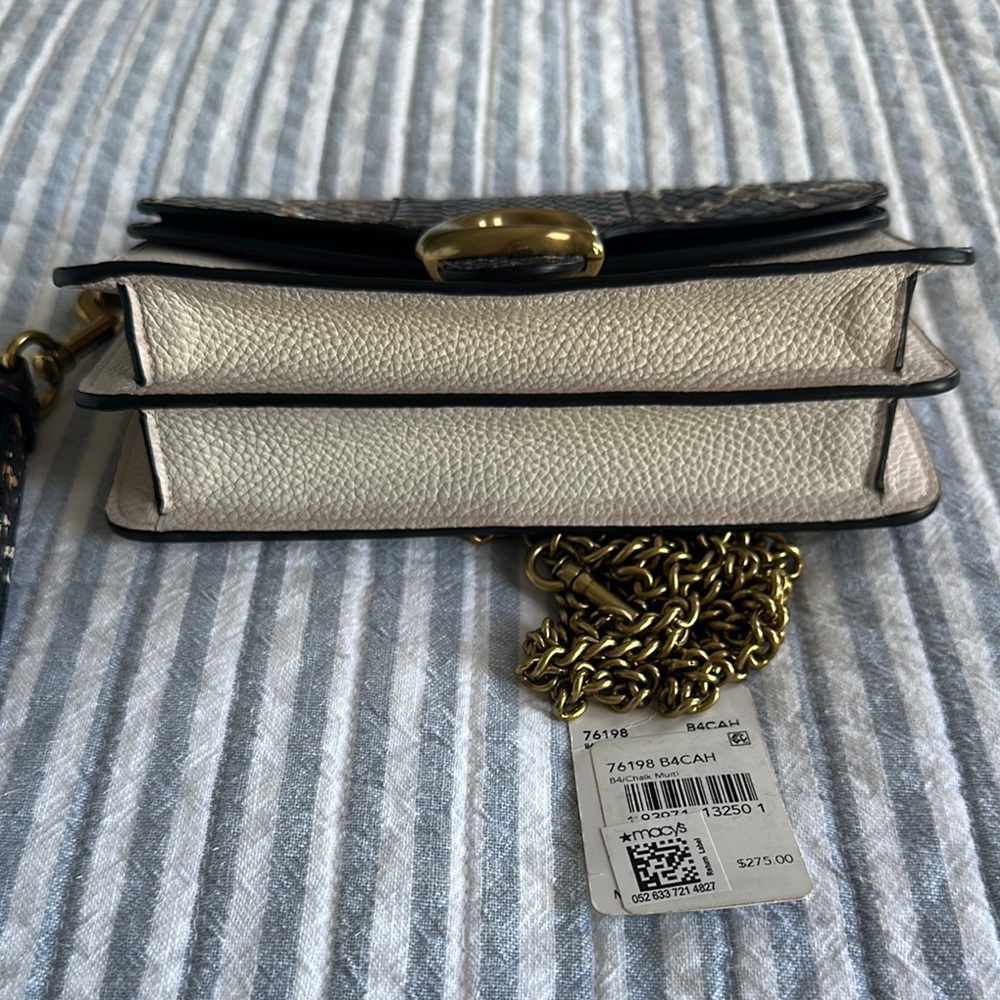 Coach Brown and Cream Clutch with Gold Accents - Picture 2 of 6